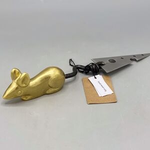 Vintage Michael Aram Gold Mouse & Silver Swiss Cheese Knife Spreader